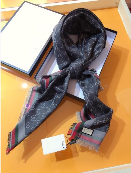 

wholesale latest luxury scarf silk square scarves brand famous designer letter pattern lady gift scarf 100% silk long scarf siz, Blue;gray