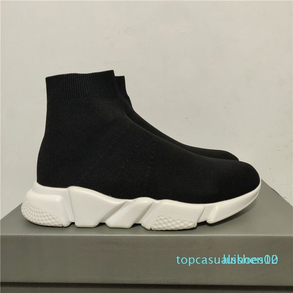 

2020 new designer sneakers speed trainer black red gypsophila triple black fashion flat sock boots casual shoes speed trainer runner t10