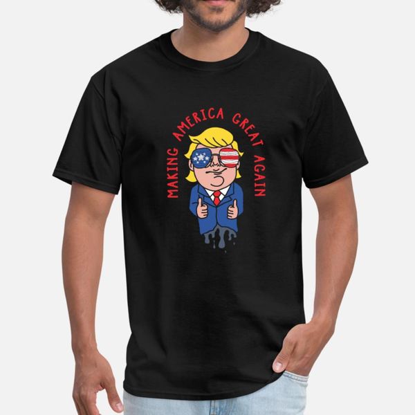 

melting donald trump making america great again t shirt men personalized short sleeve round neck fit fitness funny casual summer family