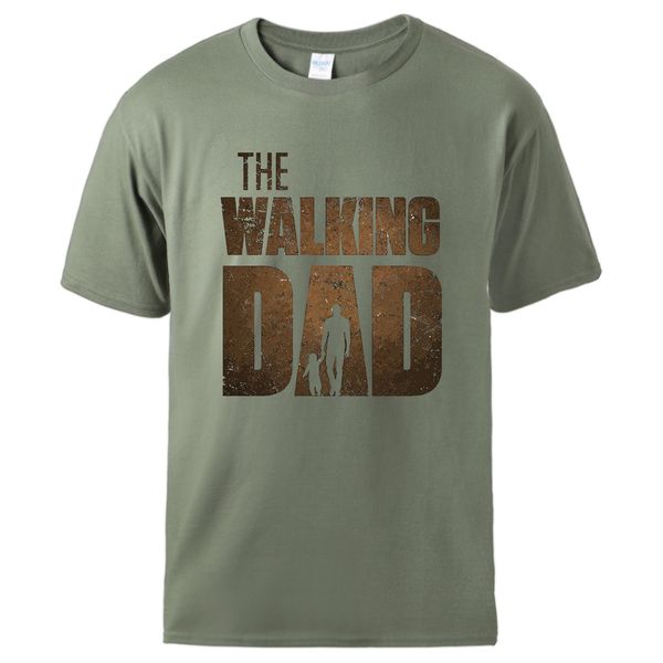 

man t shirt summer tee the walking dad print male short sleeve 2020 homme casual workout sell father day gift tee