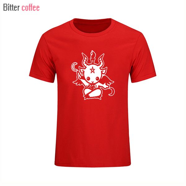

new summer style satanic baphomet cartoon t shirt men cotton short sleeve fashion brand men t shirt xs-xxl