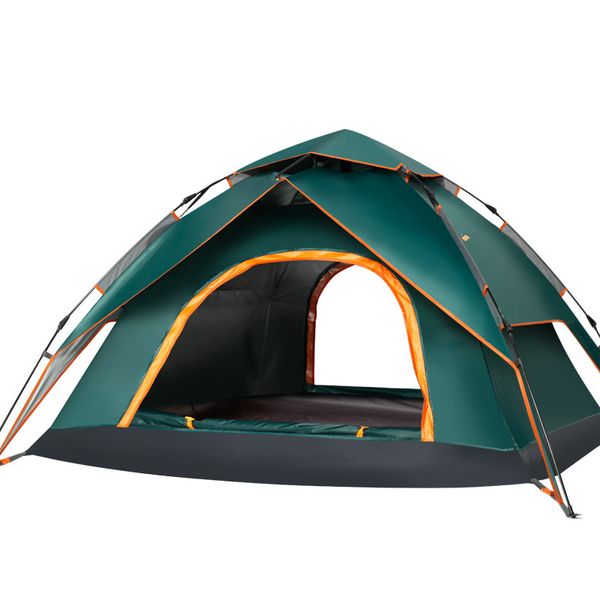 

tents and shelters outdoor 3-4 people automatic quick open camping dual-purpose tent sky curtain windproof rainproof thickened