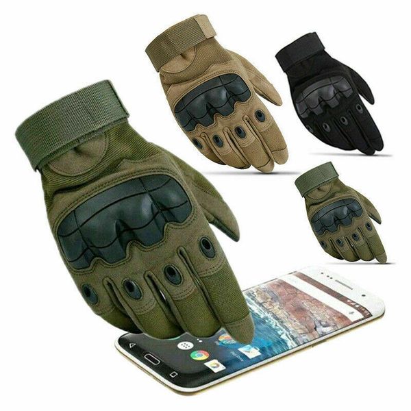 

outdoor tactical hard knuckle gloves army airsoft military combat assault driving patrol, Black
