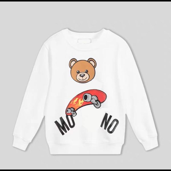 

детский скейтборд медведь фуфайки по уходу за детьми новые моды осень толстовки мальчики девочки печать пуловеры детская мода толстовки горя, Black