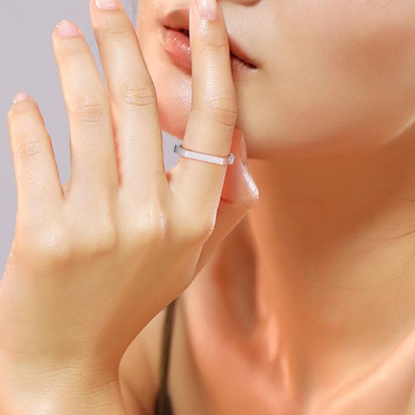 

bar stacking ring authentic 925 sterling silver rings for women men jewelry making gift 2020 autumn r248, Golden;silver