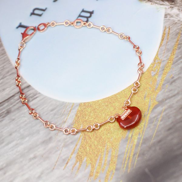 

real s925 fine bracelets fashion jewelry red charm bracelet brace lace fashion accessories jewel lady women, Black