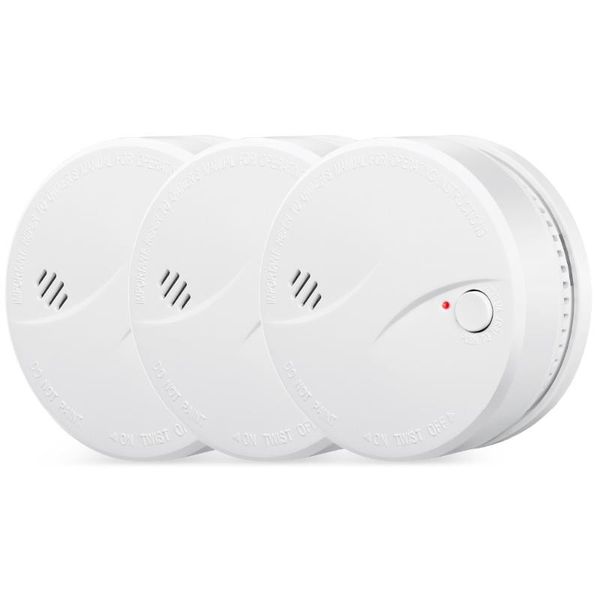 

10 лет 85дб ​​litetime 1шт 2pcs 3шт встроенная литиевая батарея индепендент для обнаружения дыма сигнализации пожарной сигнализации hm-625ph, Black;white