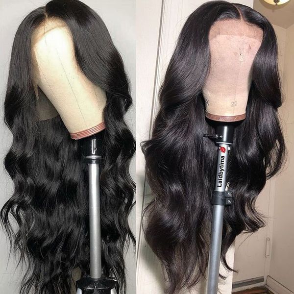 

2020 full lace fake scalp wigs brazilian body wave full lace human hair wig for black women pre plucked hairline soft hair part