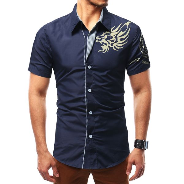 

men's casual shirts men shirt 2021 male long sleeve mens great body pattern printing slim fit dress -4xl, White;black