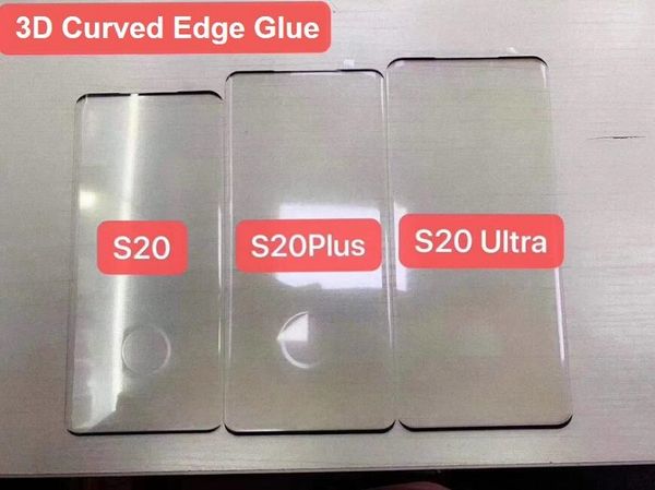 

экран 100шт / lot 3d изогнутый полное покрытие стекла протектор для samsung galaxy s20 s10 ультра плюс s9 note10 9 case ориентации бесплатна
