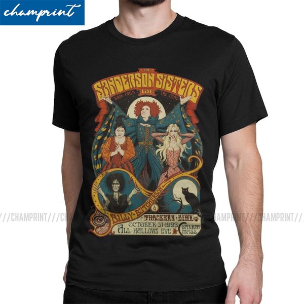 

sanderson sisters halloween t shirt men vintage t-shirt round collar hocus pocus witch tee shirt short sleeve gift idea