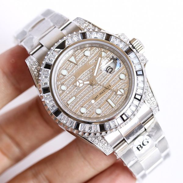 

116758/9 sa luxury designer watches mens watch 2836 movement movement automatic dual time zone 40mm high-end men watch, Slivery;brown