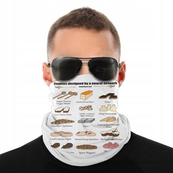 

neural network cookies scarf neck face mask halloween tube mask tubular bandana protective headband outdoor hiking, Blue;gray