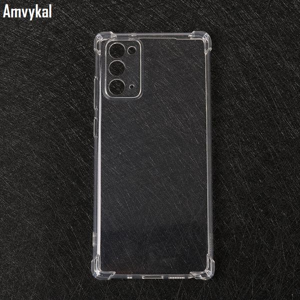 

anti-knock 1.5mm tpu clear case for samsung note 20 ultra coque soft silicone shockproof phone cover for galaxy note20