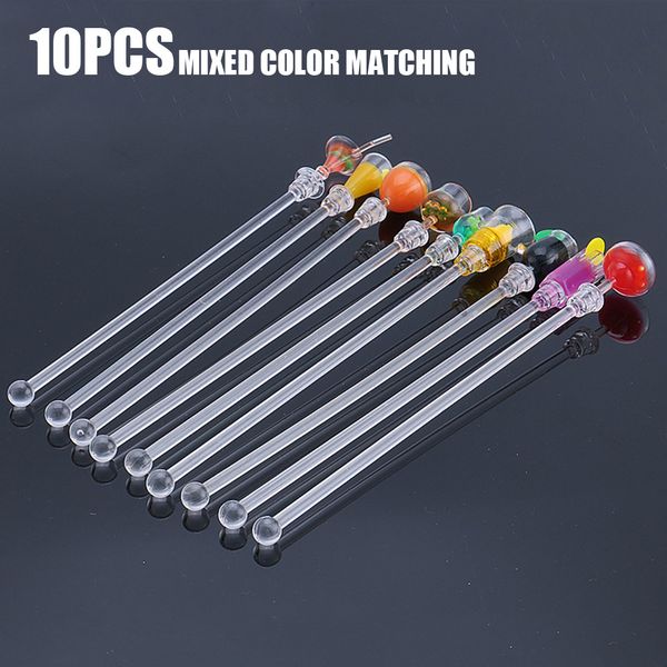 

10pcs/set cocktail drink mixer swizzle sticks useful muddler swizzle stick