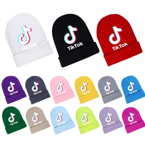 

tik tok осень и зима вязаная шапка пуловер шерсти hat мальчиков и девочек, детские шляпы 12 цветов, Yellow