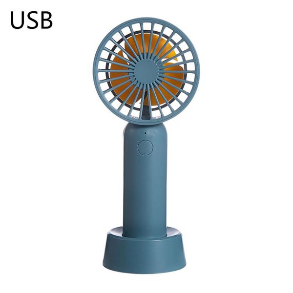 

handheld mini fan with base portable usb rechargeable personal desk air cooler y5lf