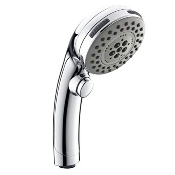 

water saving press button abs pressurized chrome handheld shower head bathroom