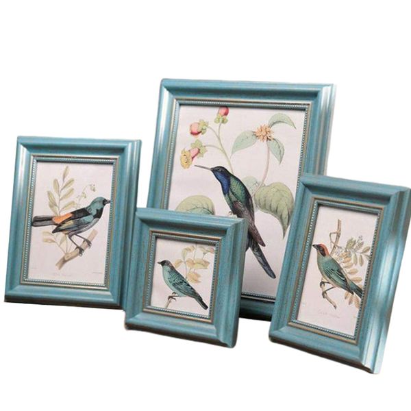 

frames 4 pieces / set green european style po frame on table