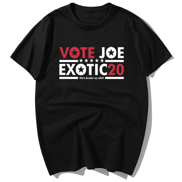 

funny tiger king vote joe exotic t-shirts 2020 men summer casual 100% cotton short sleeve hip hop t shirt harajuku streetwear
