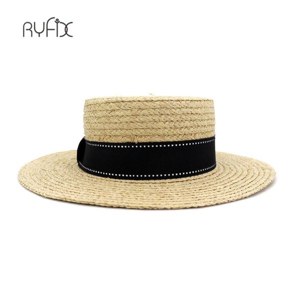 

wide brim hats handmade weave real raffia sun for women summer outdoors sunshade straw hat beach flat-cap ha237, Blue;gray