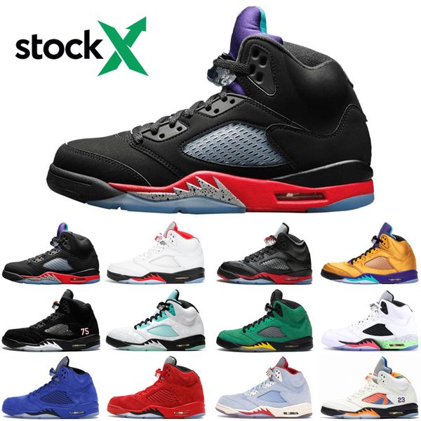 

new jumpman 5 5s 3 fire red michigan mens basketball shoes black grape fresh prince black muslin satin bred sneakers trainers