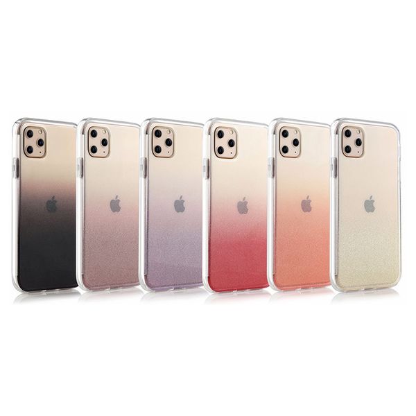 

for iphone 12 imd phone case tpu clear gradient glitter phone case for iphone 11 pro max xs xr xs max