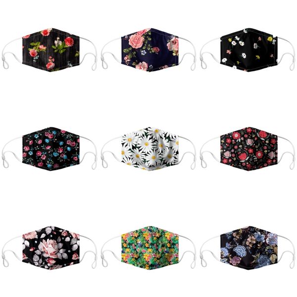 

leopard printing suede sunscreen designer face mask print dustproof breathable cycling anti-dust washable ear-buckle outdoor mask#747, Black