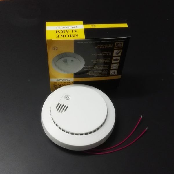 

220v smoke alarm fire detector smoke detector sensor ac, Black;white