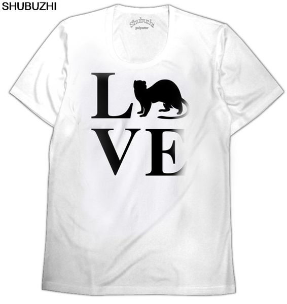 

ferret love funny male t-shirts 100%cotton o-neck brand clothing tshirt oversize short sleeve art tees shirts for men euro size