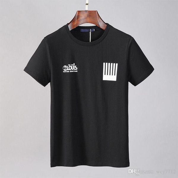 

20ss new summer streetwear europe paris fashion men's small cotton linen t-shirt casual mens crew neck t-shirt casual t-shirt, White;black