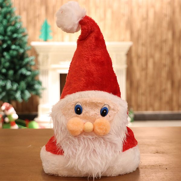 

christmas hat three-dimensional short plush non-woven fabrics santa hat christmas decorations for home xmas props