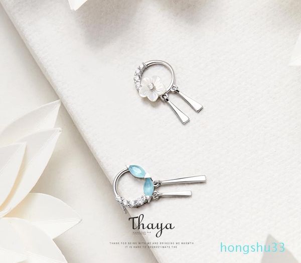 

горячие продажа тайя урожай асимметрия цветы и листья кисточки серьги 925 серебряные серьги для девушки специальная fine11, Golden;silver