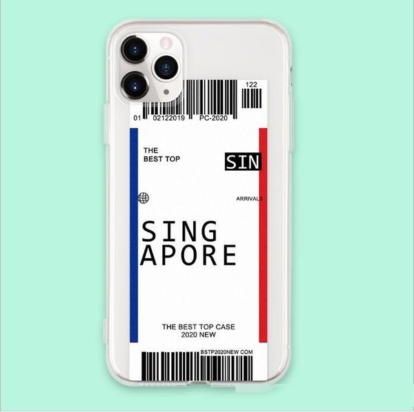 

tpu case for iphone 11 pro max xr xs max 7 8 6s plus se2 fashion new york chicago los angeles paris label world city travel air ticket cover