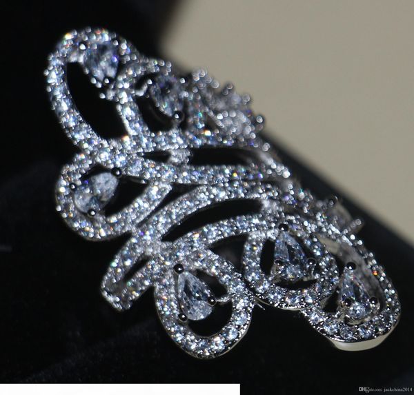 

victoria wieck brand desgin luxury jewelry 925 sterling silver white z simulated gemstoines wedding women band heart ring size gift 5-11