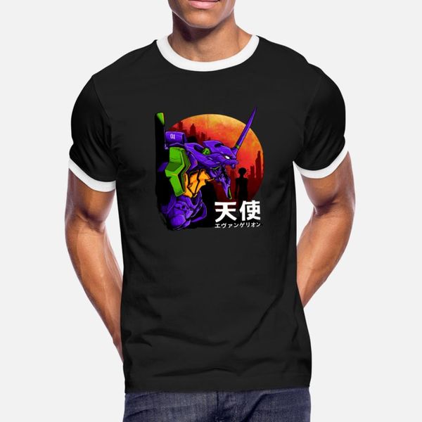 

evangelion t shirt men create 100% cotton crew neck novelty interesting building spring standard shirt