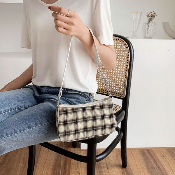 

acrylic vintage retro bags ladies designer hand bags french plaid handbags elegant woman small bolsa feminina shoulder