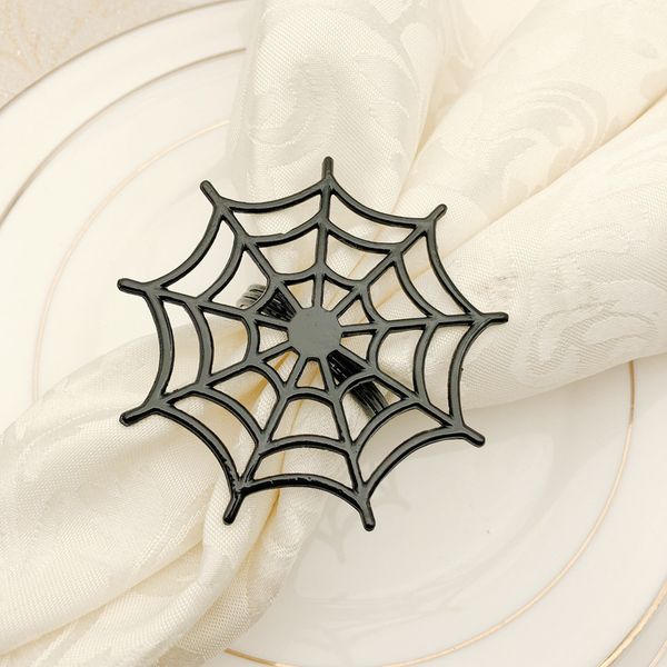 

6pcs spider web halloween napkin rings table decoration napkin buckle holder for restaurant banquet l home table decoration