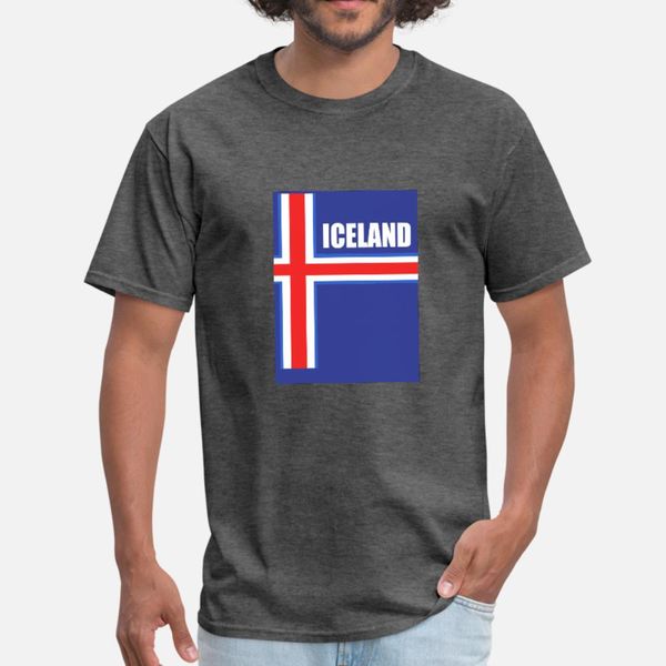 

iceland football logo t shirt men print tee shirt round neck solid color interesting fashion spring trend shirt
