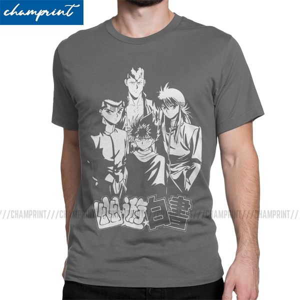 

yu yu hakusho yusuke kurama anime t-shirts for men creative cotton tees o neck short sleeve t shirt unique