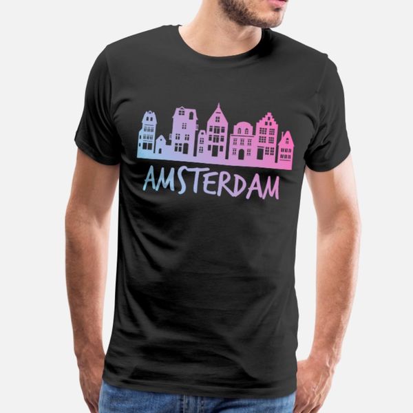 

amsterdam gift t shirt men designs cotton size s-3xl family graphic humor spring autumn novelty shirt