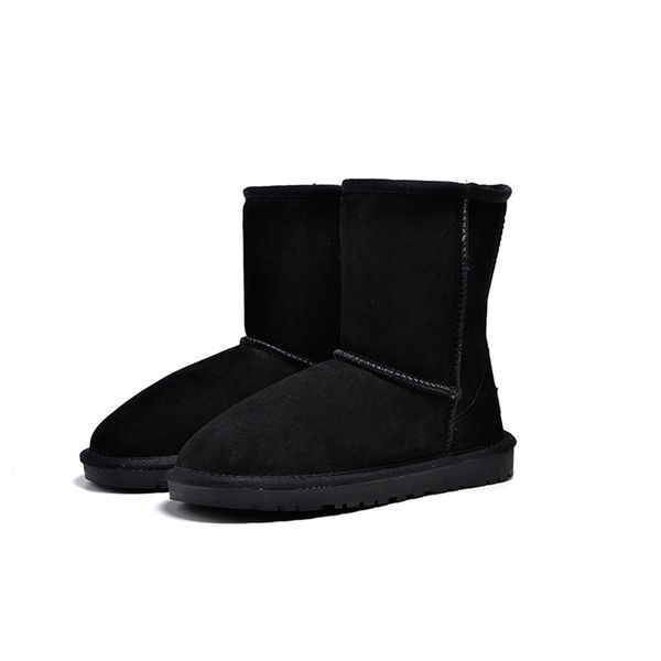 

2020 warm fluff snow boots women short mini australia black bailey knee tall winter boots leather designer mid ankle ladies shoes