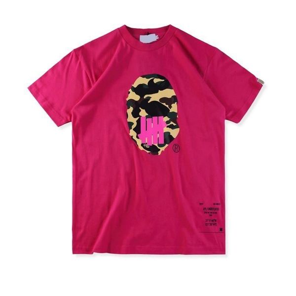 

18fw ape x непобежденных tee shanghai limited скейтборд футболка luxury мужчины женщины короткие рукава простой casual tee hflstx338513, White;black