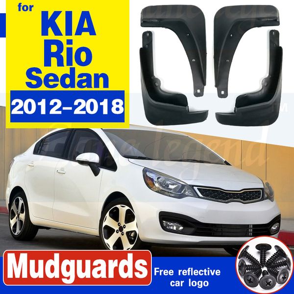 

4pcs car mud flaps for kia rio sedan 2012-2018 mudflaps splash guards mud flap front rear mudguards fenders auto accessories