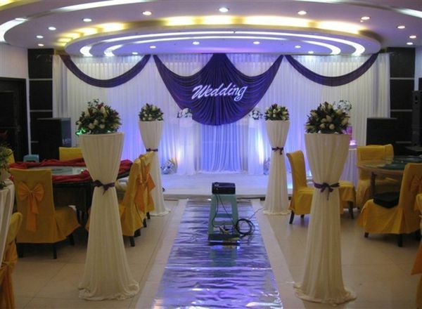 

wedding 3mx6m backdrop wedding sippiles decorations stage background with beatiful swag