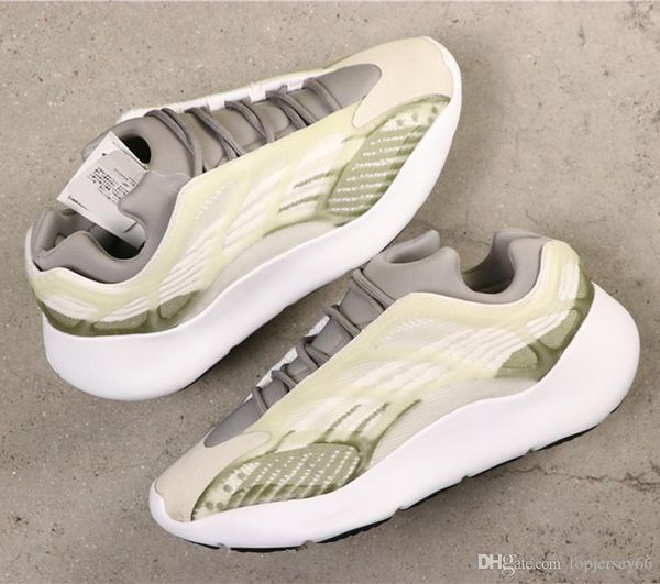 

2020 качество top 700 v3 luminous серых кроссовок kanye west hot ins 3m og лучших quility мода athoetic sneaker size40-45, White;red