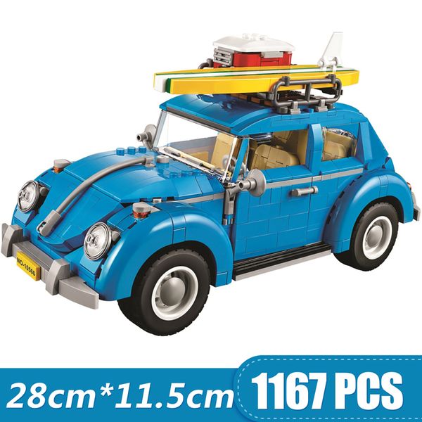 

building blocks bricks toys compatible legoing creator mini beetle car travel gift for boys children diy 1167pcs