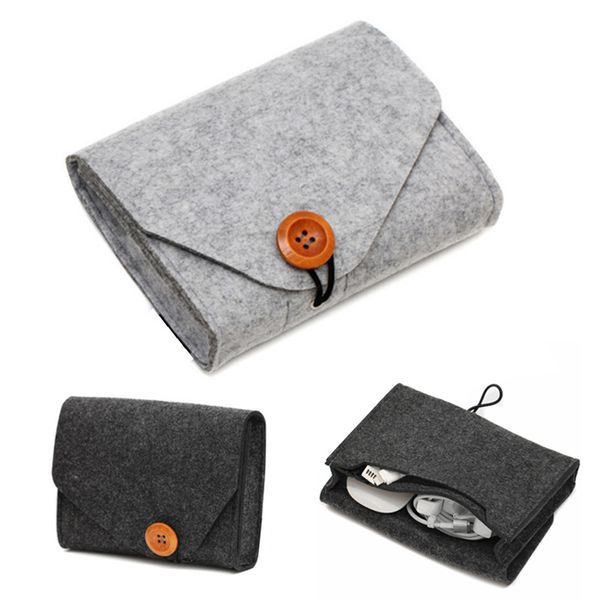 

new-home storage organization 1 pcs key coin package mini felt pouch earphone sd card power bank data cable travel organizer lig