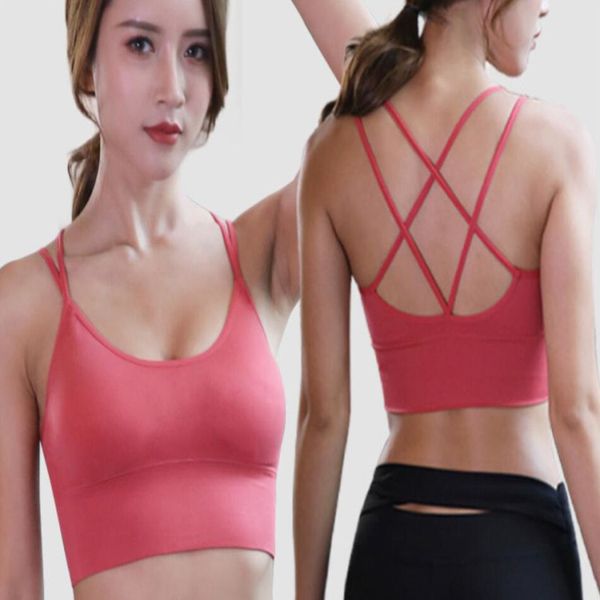 

4 colors s  l xl xxl new yoga bra fitness sport bra for women gym vest sports push up sports with pad ing, White;black