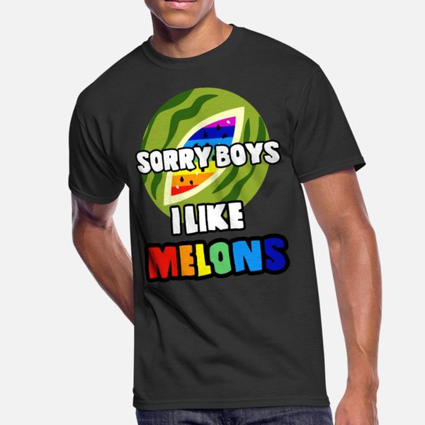

sorry guys i lik melons lgbt lesbian gay pride t shirt men print 100% cotton plus size 3xl male fit fashion summer vintage shirt